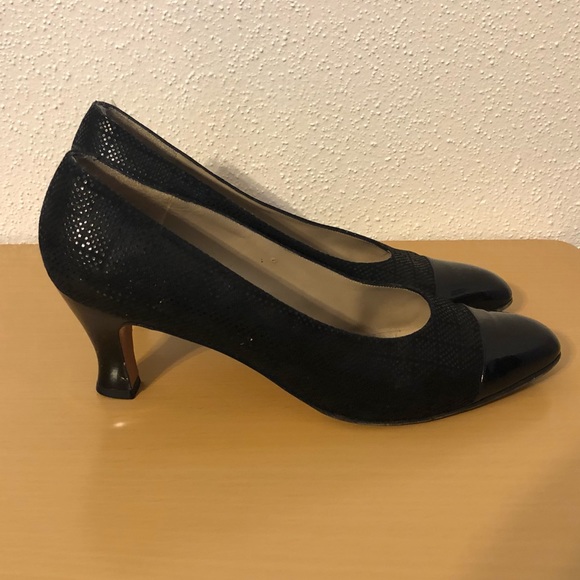 Salvatore Ferragamo Heels Pumps Black Leather 9 - Picture 2 of 7